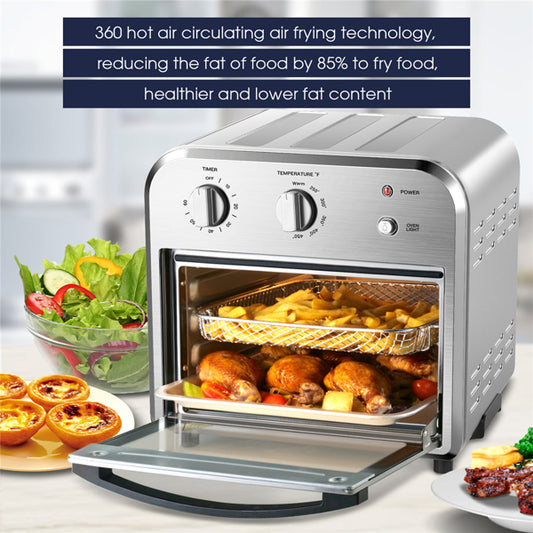 Silver Air Fryer Oven 4 Slice Toaster Airfryer Countertop Oven | Toasters | Kitchen + Metal