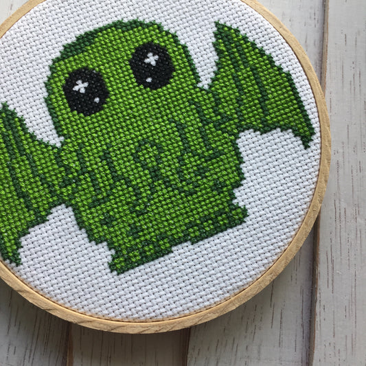 Cute Cthulhu Counted Cross Stitch DIY KIT Intermediate