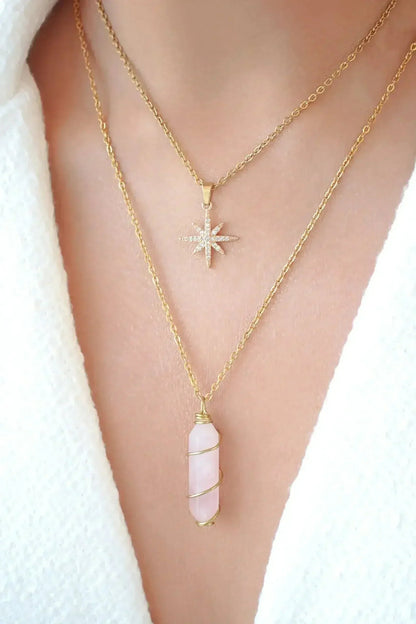 Polaris Star Necklace - 24K Gold Plated & CZ Charm | Femstylo