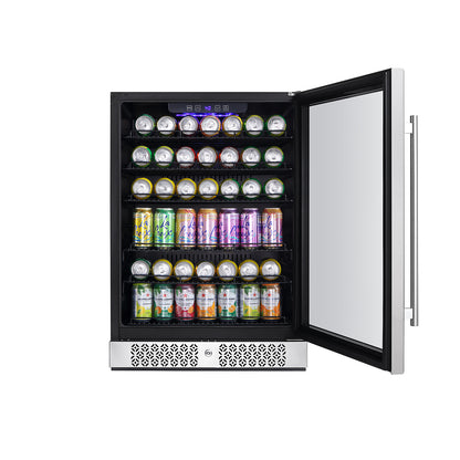 Empava BR02S 24 Inch Freestanding & Built-in Beverage Fridge | Kitchen + Metal