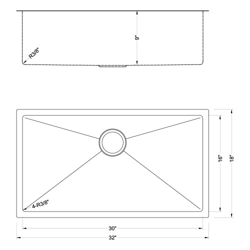 stainless steel sink measurements