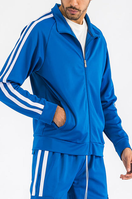 Two Stripe Zip Up Track Jacket | Apparel | Kitchen + Metal