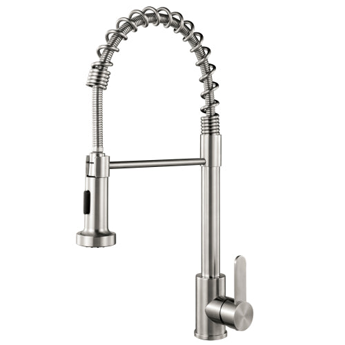 stainless steel faucet side view
