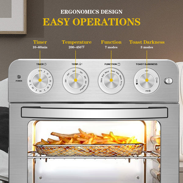 Stainless Steel Air Fryer Toaster Oven Countertop Oven | Toasters | Kitchen + Metal