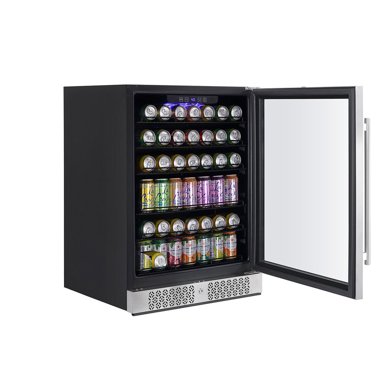 Empava BR02S 24 Inch Freestanding & Built-in Beverage Fridge | Kitchen + Metal