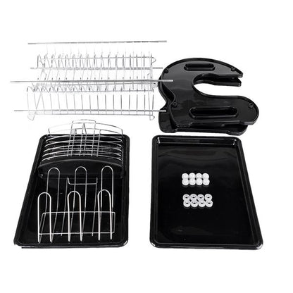 Multifunctional Dual Layers Bowls Dish Collection Shelf Dish Drainer | Under $100 | Kitchen + Metal