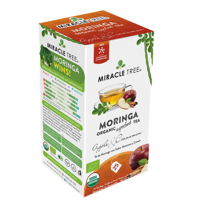 Miracle Tree's Organic Moringa Tea, Apple & Cinnamon