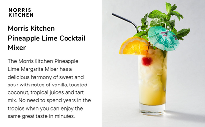 Morris Kitchen Pineapple Lime Mixer 16oz - 4pk