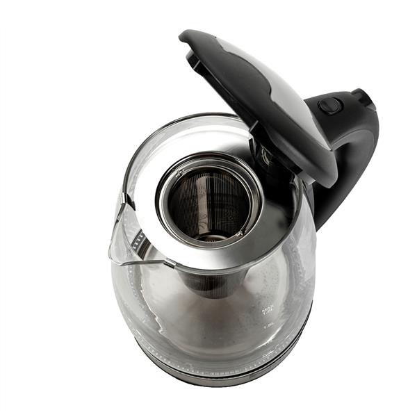 110V 1500W 1.8L Electric Glass Kettle with mesh filter