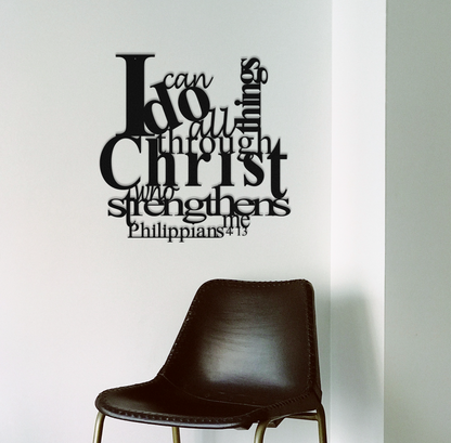 Philippians 4:13 - Metal Wall Art | Home Decor | Kitchen + Metal