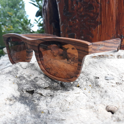 Zebrawood Full Frame Polarized Sunglasses | Kitchen + Metal