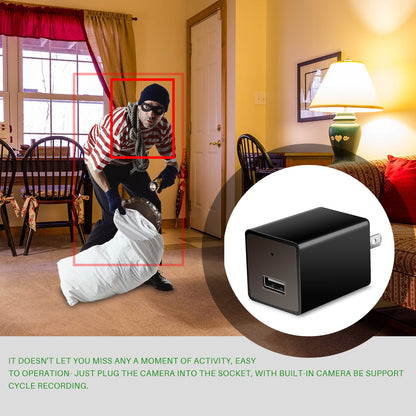 HD 1080P WIFI Camera Adapter Hidden Wall Charger | The Electronics Drawer | Kitchen + Metal