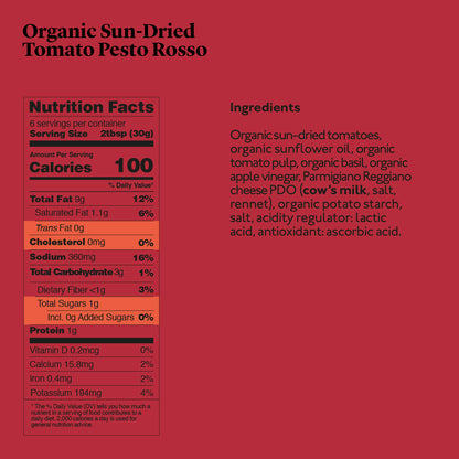Delicious & Sons Organic Sun-Dried Tomato Pesto Rosso 6.70 oz 3 Pack | Kitchen + Metal