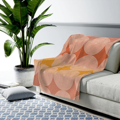 Abstract Circles Plush Blanket Throw | Kitchen + Metal