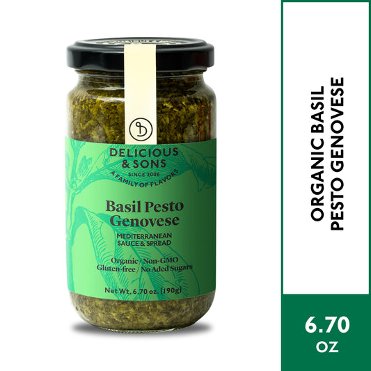Delicious & Sons Organic Basil Pesto Genovese 6.70 oz. | Kitchen + Metal