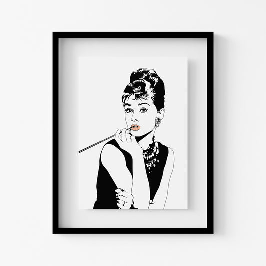 Audrey Hepburn Fashion Wall Art | Home Decor | Kitchen + Metal
