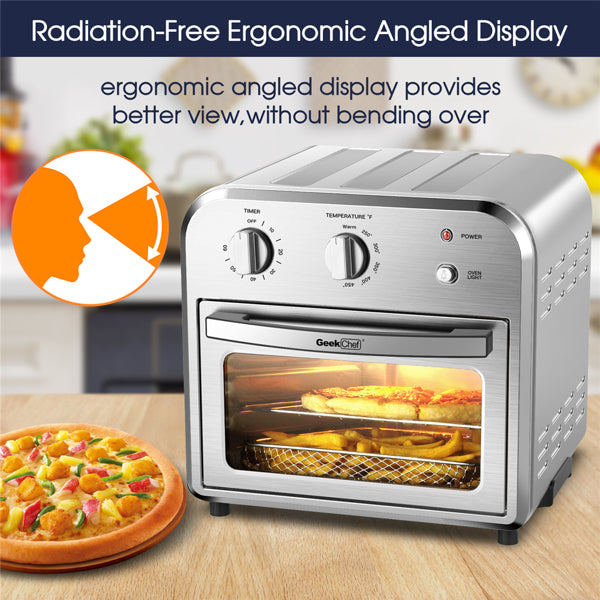 Silver Air Fryer Oven 4 Slice Toaster Airfryer Countertop Oven | Toasters | Kitchen + Metal