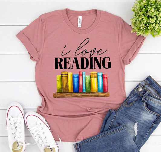 I Love Reading Books T-shirt | Apparel | Kitchen + Metal