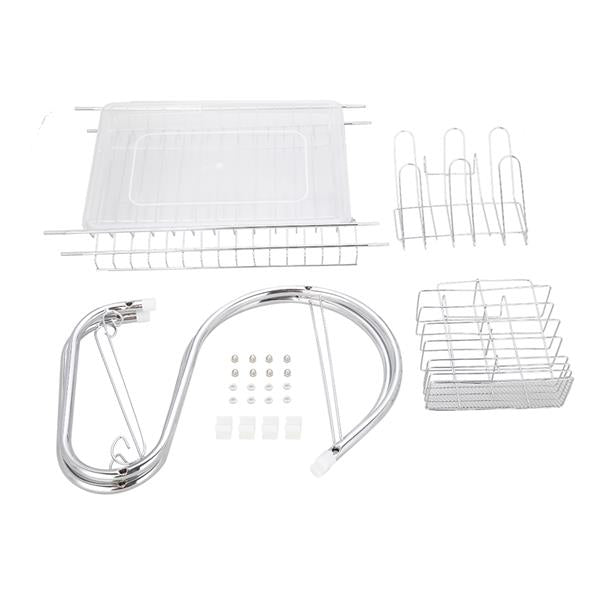 Multifunctional S-shaped Dual Layers Bowls & Dishes Collection Shelf | Under $100 | Kitchen + Metal