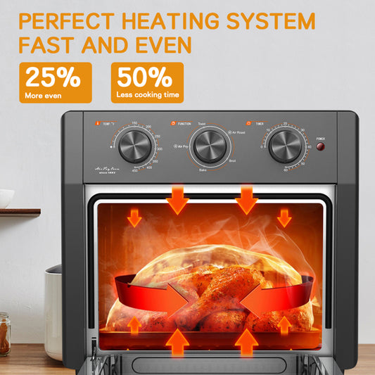 19QT 1300W Air Fryer Toaster Oven 5-In-1 Convection Oven | Toasters | Kitchen + Metal