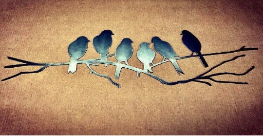Perching Love Birds - Metal Wall Art | Kitchen [Metal] | Kitchen + Metal