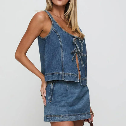 Denim Days Lace-Up Set – Haute Edition 25