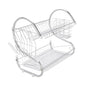 Multifunctional S-shaped Dual Layers Bowls & Dishes Collection Shelf | Under $100 | Kitchen + Metal
