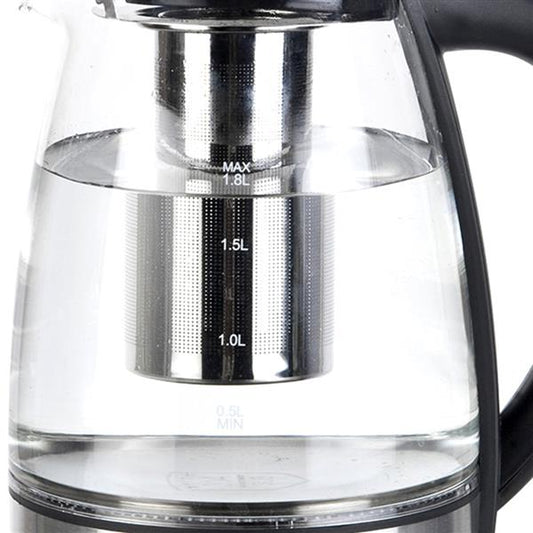 110V 1500W 1.8L Electric Glass Kettle with mesh filter