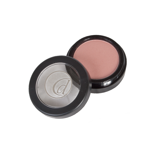 Compact blush with a mirror on a white background