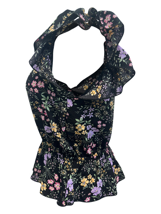 Floral Ruffle Sleeve Peplum Top – Effortlessly Feminine and Chic | Apparel | Kitchen + Metal