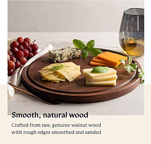 Härthwood Walnut Wood Cutting Board with Juice Groove (12" round) | Kitchen [Wood] | Kitchen + Metal