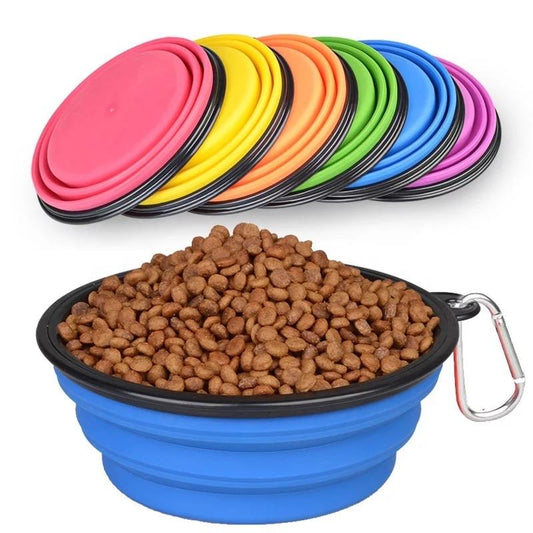 COLLAPSIBLE SILICONE TRAVEL PET BOWL | Family Pet | Kitchen + Metal