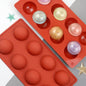 8 Semicircular Chocolate Bomb Mold Baking Sphere Silicone Mold Making