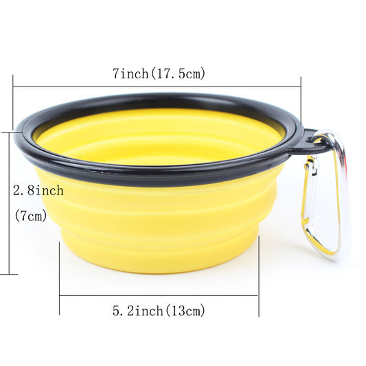 COLLAPSIBLE SILICONE TRAVEL PET BOWL | Family Pet | Kitchen + Metal