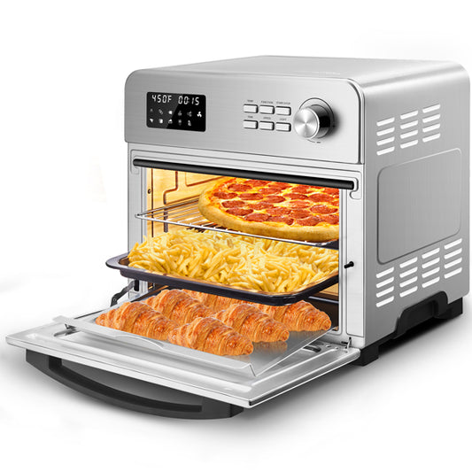 Air Fryer Toaster Oven LCD Countertop with Rotisserie and Dehydrator | Toasters| Kitchen + Metal