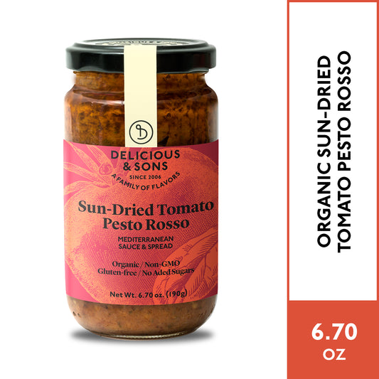 Delicious & Sons Organic Sun-Dried Tomato Pesto Rosso 6.70 oz. | Kitchen + Metal