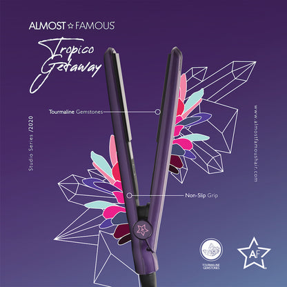 Almost Famous 0.5" Tropico Getaway Mini Travel Flat Iron + Designer Bag