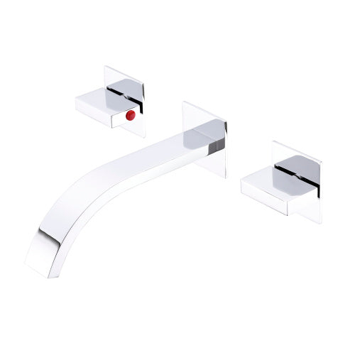 Sumerain Wall Mount Lavatory Faucet Two Handle Bathroom Faucet | Faucets | Kitchen + Metal