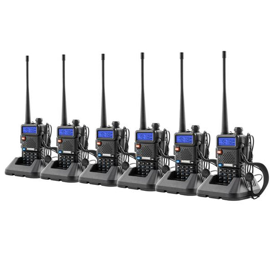 6pcs BAOFENG 1.5" LCD 136~174MHz / 400~520MHz Dual Band Walkie Talkie | Camping Collection | Kitchen + Metal