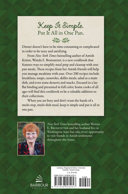 Wanda E. Brunstetter's Amish Friends One-Pan Wonders Cookbook | Gift Shop & Gift Wrapping | Kitchen + Metal