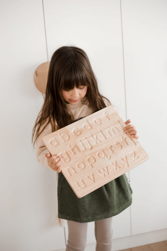 QToys Australia Lower case letter lacing board | Kitchen + Metal