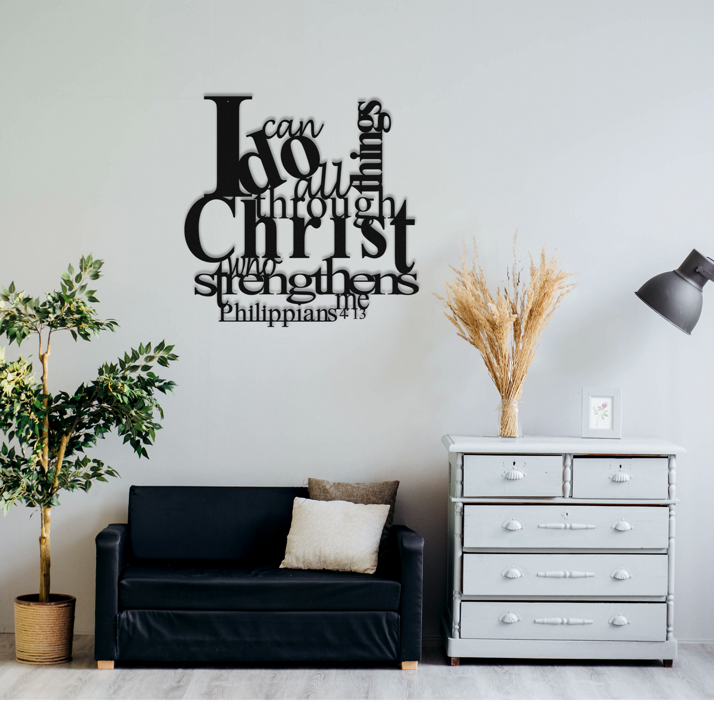 Philippians 4:13 - Metal Wall Art | Home Decor | Kitchen + Metal
