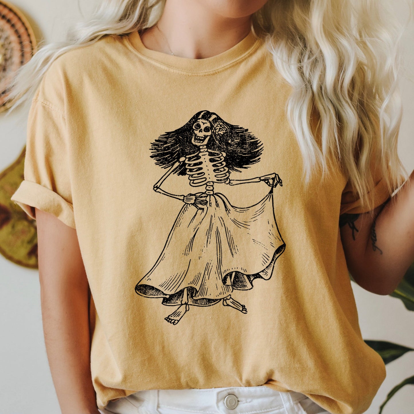 Day Of The Dead Retro Halloween Comfort Colors Tshirt