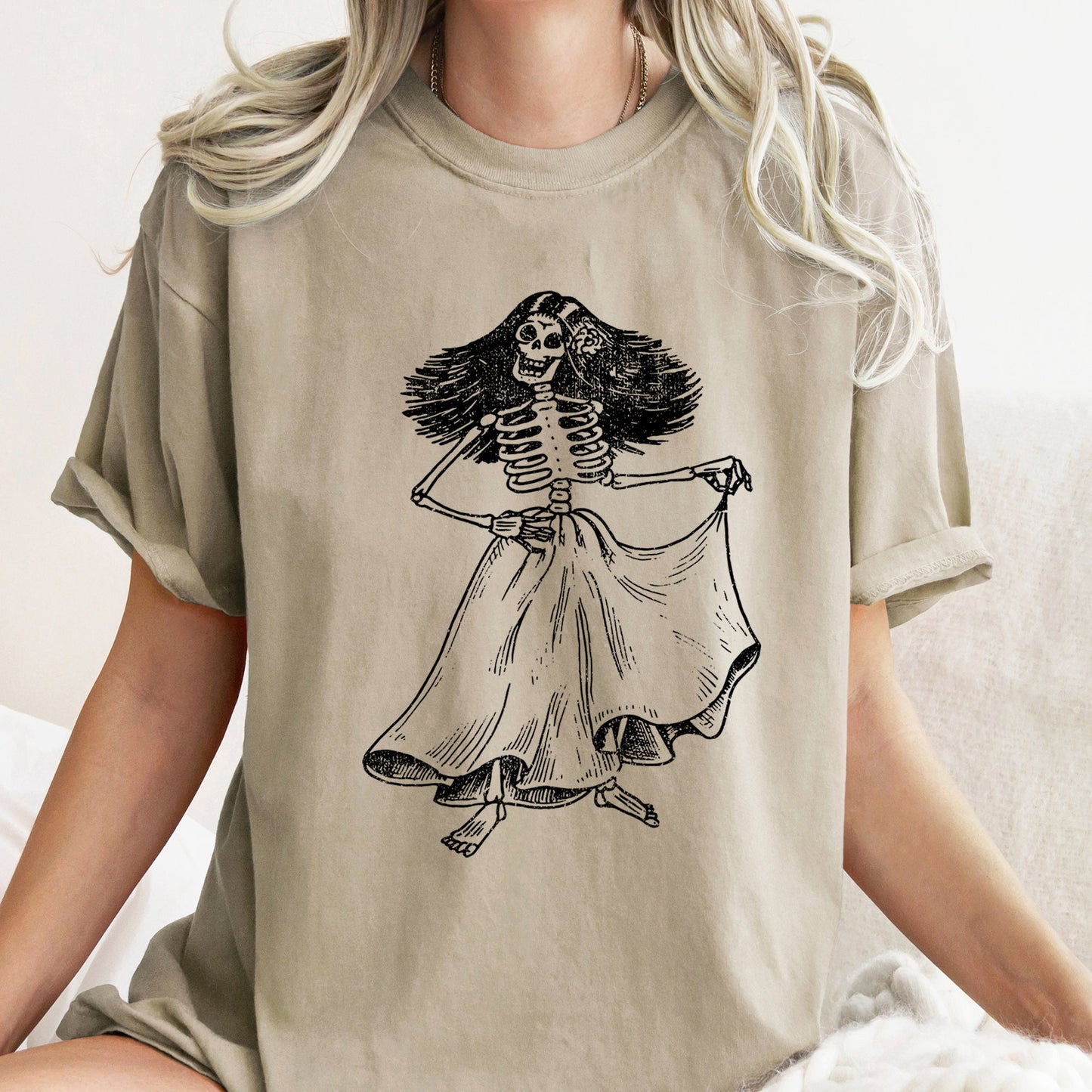 Day Of The Dead Retro Halloween Comfort Colors Tshirt