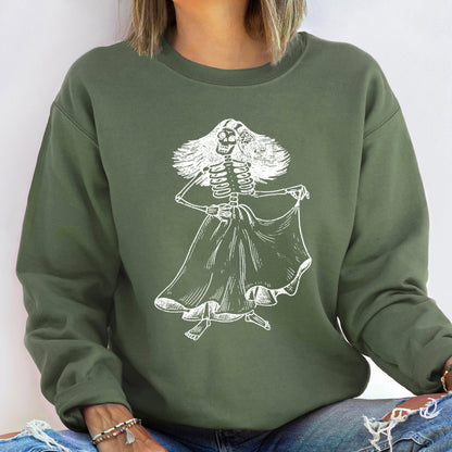 Day Of The Dead Vintage Lady Halloween Sweatshirt