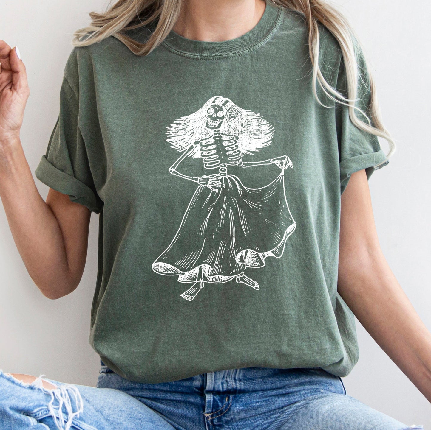 Day Of The Dead Retro Halloween Comfort Colors Tshirt