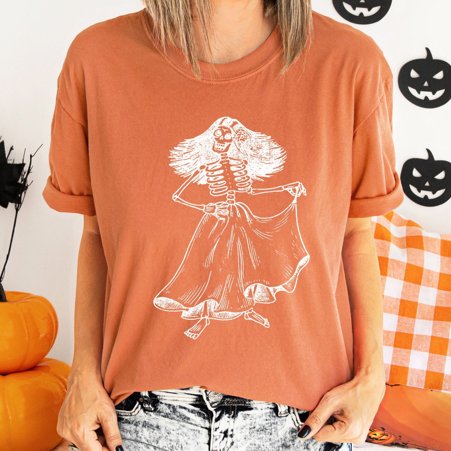 Day Of The Dead Retro Halloween Comfort Colors Tshirt