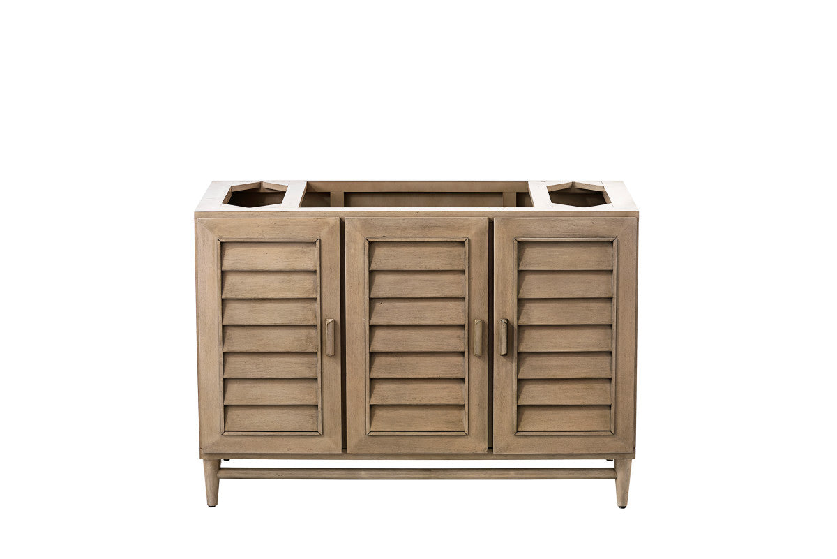 Portland 48" Single Vanity Cabinet, Whitewashed Walnut
