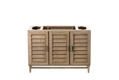 Portland 48" Single Vanity Cabinet, Whitewashed Walnut