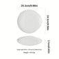 Elegant White Ribbed Ceramic Plate for Dining